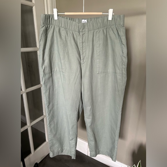 Gap Sage Green Linen Pant (L Petite) - Picture 4 of 8
